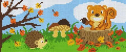Pixelhobby 803025 Állatok ősszel szett 30, 5x12, 7cm (803025)