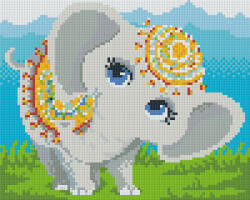 Pixelhobby 804392 Indiai elefánt (25, 4x20, 3cm) 4 alaplapos szett (804392)
