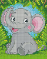 Pixelhobby 804331 Elefánt(25, 4x20, 3cm) 4 alaplapos szett (804331)