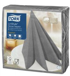 Tork Linstyle Dinner textilhatású szalvéta szürke, 50 db/cs