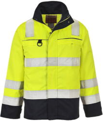 Portwest FR61 - Hi-Vis Multi-Norm kabát, sárga/tengerészkék (FR61YNRS) - munkavedelemzona