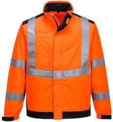 Portwest MV72 - Modaflame Multi Norm Arc softshell kabát, narancs/tengerészkék (MV72ONR4XL)