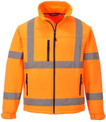 Portwest S424 - Jól láthatósági softshell dzseki (3L), narancs (S424ORRXXXL) - munkavedelemzona