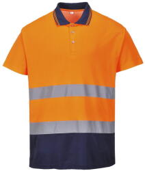Portwest S174 - Kéttónusú Cotton Comfort póló, narancs/tengerészkék (S174ONRXXXL) - munkavedelemzona