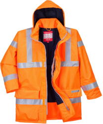 Portwest S778 - Bizflame Rain Hi-Vis antisztatikus FR bélelt kabát, narancs (S778ORRM) - munkavedelemzona