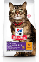 Hill's Hill, s SP Adult Sensitive Stomach Skin hrana pentru pisici cu pui 300 g