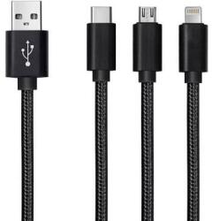  Кабел A+ за зареждане-синхронизиране, micro USB+ lightning+ Type C (BS3V11)