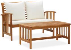 vidaXL Set mobilier cu perne, 2 piese, lemn acacia 310263