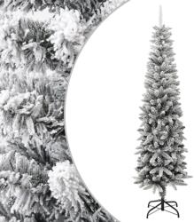 vidaXL Brad de Crăciun artificial slim cu zăpadă pufoasă 240 cm PVC&PE (345197)