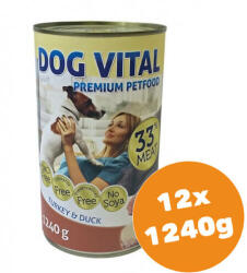 DOG VITAL konzerv pulyka, kacsa 12x1240g