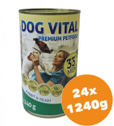 DOG VITAL konzerv rabbit&heart 24x1240g