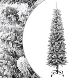 vidaXL Brad de Crăciun artificial slim cu zăpadă pufoasă 180 cm PVC&PE (345195)