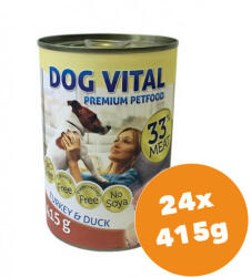DOG VITAL konzerv pulyka, kacsa 24x415g
