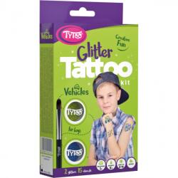 TYTOO Set tatuaje temporare cu sclipici Vehicles Tytoo (KKCTT2213013_Initiala)