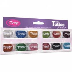 TYTOO Set 12 recipiente cu sclipici pentru tatuaje temporare Tytoo (KKCPU2520008_Initiala)