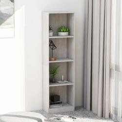 vidaXL Bibliotecă cu 4 rafturi, gri beton, 40x24x142 cm, PAL (800841) Biblioteca