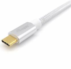 Equip 128356 USB-C apa - USB-C apa 3.2 Adat és töltő kábel - Fehér (1m) (128356)