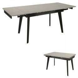 Artium Modern Étkezőasztal 120+30+30x80 cm, Szürke Márvány Mintázatú Kerámia Asztallappal HT-450M (HT-405M_GREY)