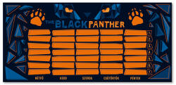 Ars Una Órarend ARS UNA egylapos kétoldalas Black Panther - kreativjatek