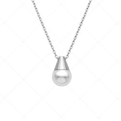  BALCANO - Ariel / Nemesacél gyöngy medálos nyaklánc, magasfényű polírozással / 42 cm