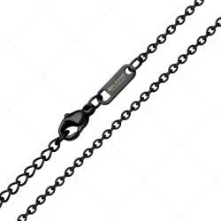  BALCANO - Cable Chain / Nemesacél anker nyaklánc fekete PVD bevonattal - 2 mm / 42 cm