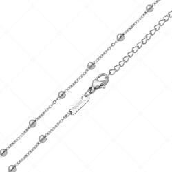  BALCANO - Beaded Cable / Nemesacél bogyós anker nyaklánc magasfényű polírozással - 1, 5 mm / 42 cm
