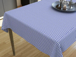 Goldea față de masă 100% bumbac - carouri albastre și albe 120 x 160 cm Fata de masa