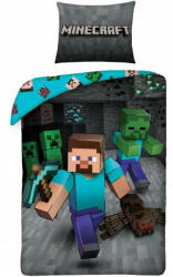 Halantex Minecraft ágyneműhuzat Miner 140×200cm, 70×90 cm (HAX045438)