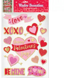 Amscan Valentine's Day, Valentín Nap Ablak matrica 15 db-os (DPA241961)