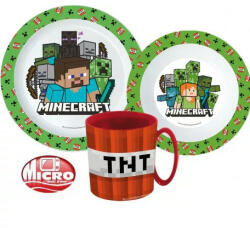 Minecraft étkészlet, micro műanyag szett (STF22232) - kidsfashion