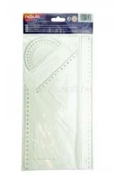 Nebulo Vonalzókészlet, 4 db-os, 30 cm-es vonalzóval, Nebulo (NEBULÓ_VK-4-30) (NEBULÓ_VK-4-30)
