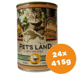 Pet's Land Pet s Land Cat konzerv Strucchússal Africa Edition 24x415g