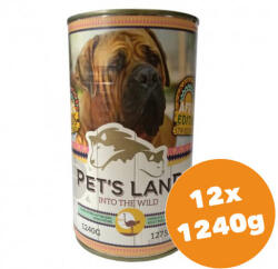 Pet's Land Pet s Land Dog Konzerv Strucchússal Africa Edition 1240g