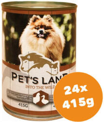 Pet's Land Pet s Land Dog Konzerv Baromfi 24x415g