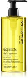 shu uemura Deep Cleanser Pure Serenity mélyen tisztító sampon zsíros hajra és fejbőrre 400 ml