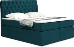 Miló Bútor Typ58 boxspring ágy, türkiz zöld (160 cm) - mindigbutor