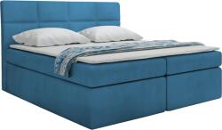Miló Bútor Typ57 boxspring ágy, azúrkék (160 cm) - mindigbutor