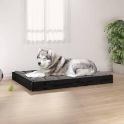 vidaXL Pat pentru câini, negru, 101, 5x74x9 cm, lemn masiv de pin (820870)
