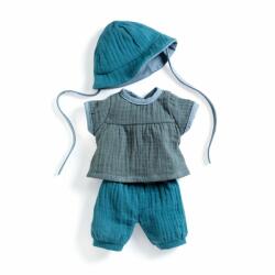 DJECO Játékbaba ruha nyári tengerzöld/kék - Summer (7891)