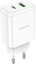 BOROFONE Incarcator retea Borofone BN4 Potential, Quick Charge, USB/USB-C, White