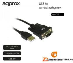  USB - RS-232 APPROX APPC27 0, 8m USB soros átalakító adapter kábel