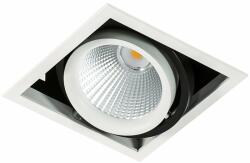 Italux GL7108-1/18W 3000K WH+BL | Vertico Italux beépíthető lámpa elforgatható fényforrás 138x138mm 1x LED 1550lm 3000K fekete, fehér (GL7108-1/18W 3000K WH+BL)