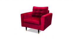  Dora fotel, bársonyvörös