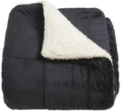 4-Home Pătură cu blăniță Erika închis, 150 x 200 cm