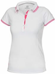 Ardon Női galléros póló FLORET - Fehér / rózsaszín | XL (H6304/XL)