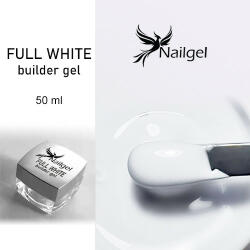 Építő zselé / builder gel fehér (full white) 50 ml