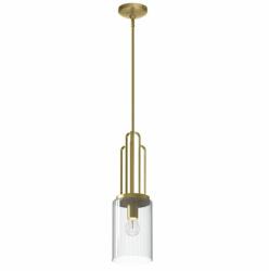 Quintiesse Pendulul Kimrose QN-KIMROSE-MP-BNB, 1X60W E27, H: min 69, 8 cm - max 176, 5 cm, D: 68, 6 cm, metal alamă (QN-KIMROSE-MP-BNB)