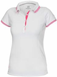 Ardon Tricou polo de damă FLORET - Albă / roz | L (H6304/L)