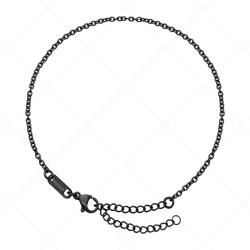 BALCANO - Cable Chain / Nemesacél anker bokalánc fekete PVD bevonattal - 2 mm / 20 cm