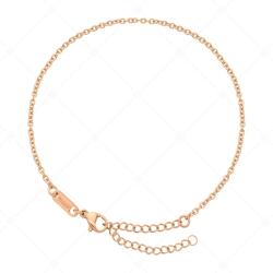  BALCANO - Cable Chain / Nemesacél anker bokalánc 18K rozé arany bevonattal - 2 mm / 20 cm